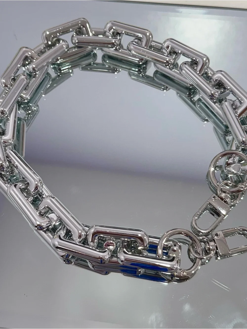 New Silver Chain Link Bag Chain 18 inches
